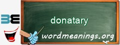 WordMeaning blackboard for donatary